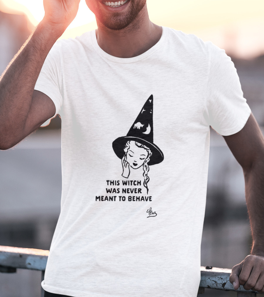 Witch Hat Girl This Witch Was Never Meant To Behave Aesthetic T-Shirt