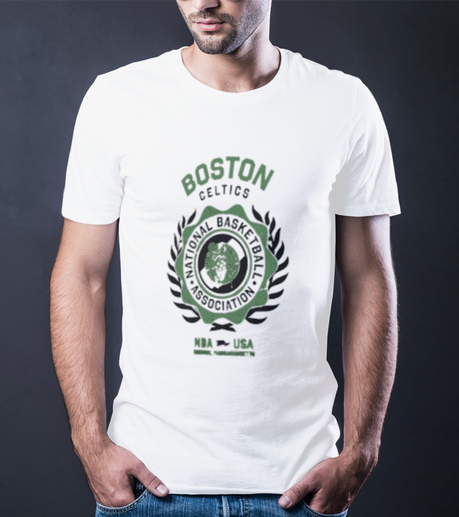 Boston Celtics NBA USA Laurel Crest 2026 T-Shirt