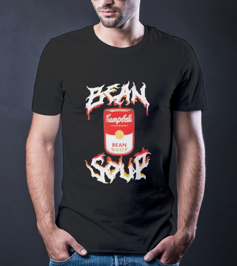 Campbell's Condensed Bean Soup Can With Flame T-Shirt