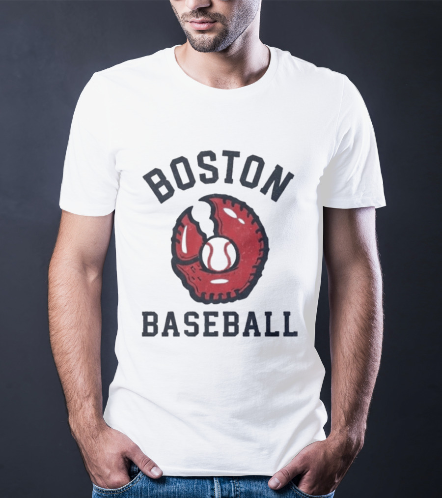 Boston Lobster Mitt Baseball T-Shirt
