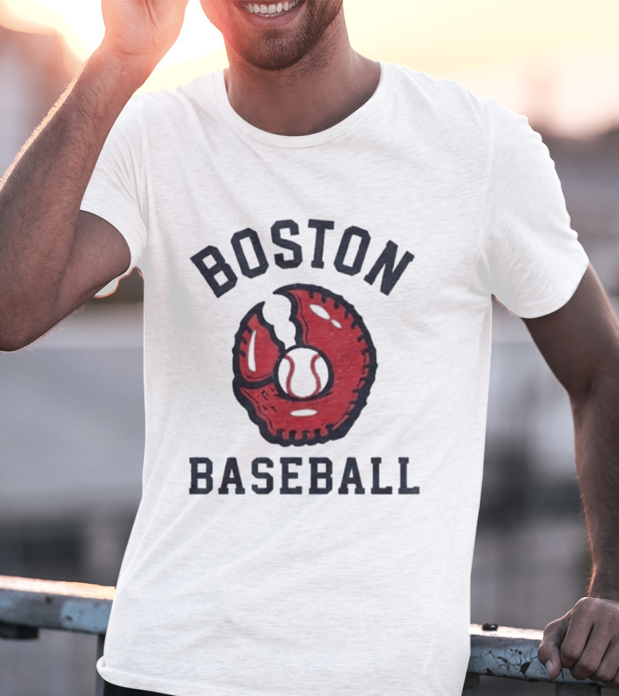 Boston Lobster Mitt Baseball T-Shirt