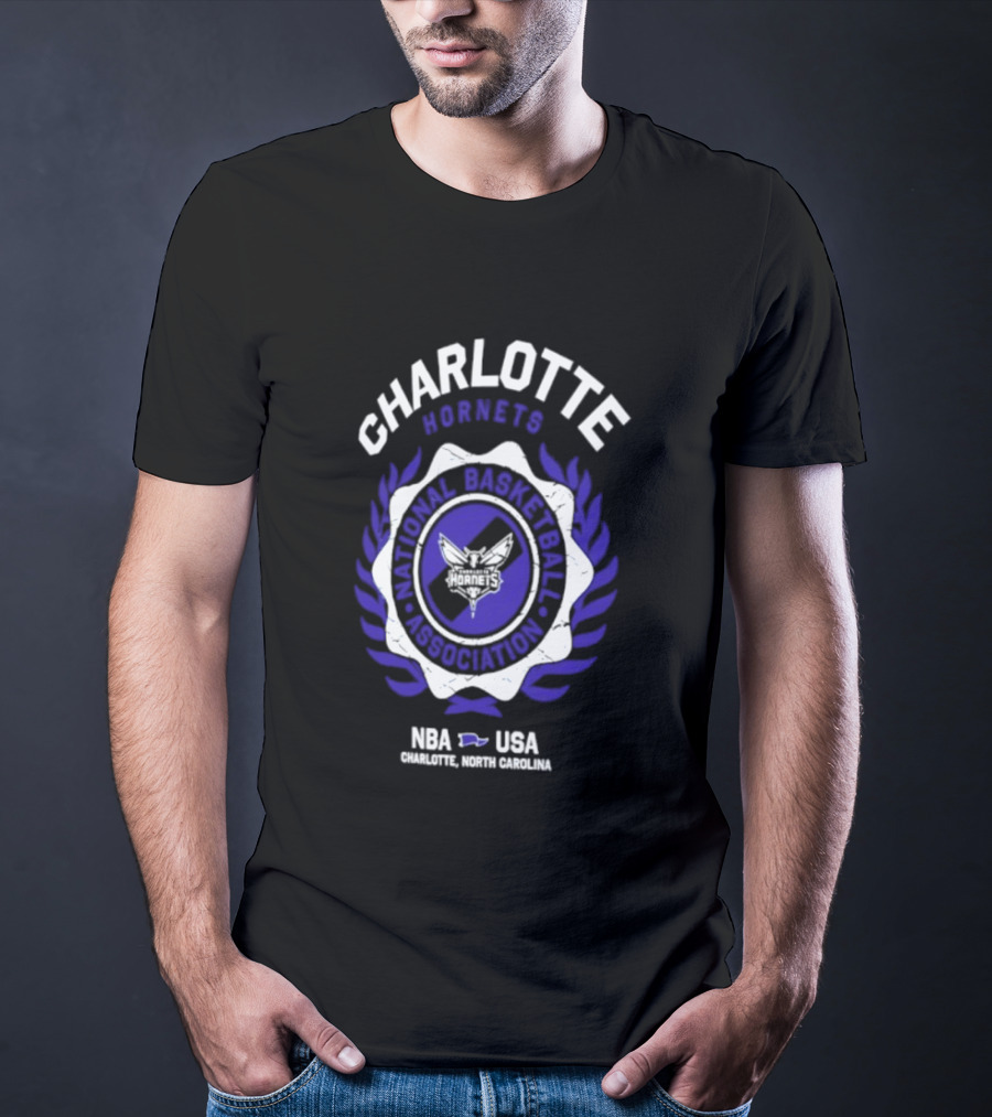 Charlotte Hornets NBA National Basketball Association Crest USA 2026 T-Shirt