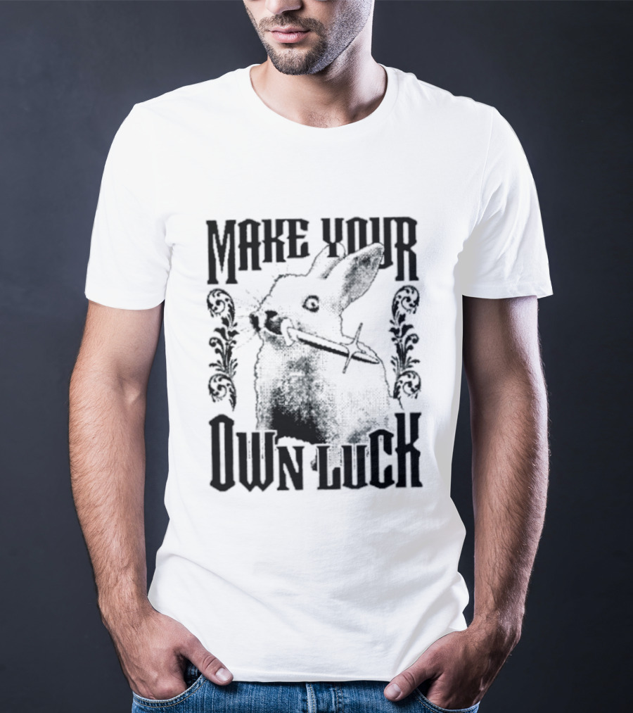 Make Your Own Luck Rabbit Knife T-Shirt
