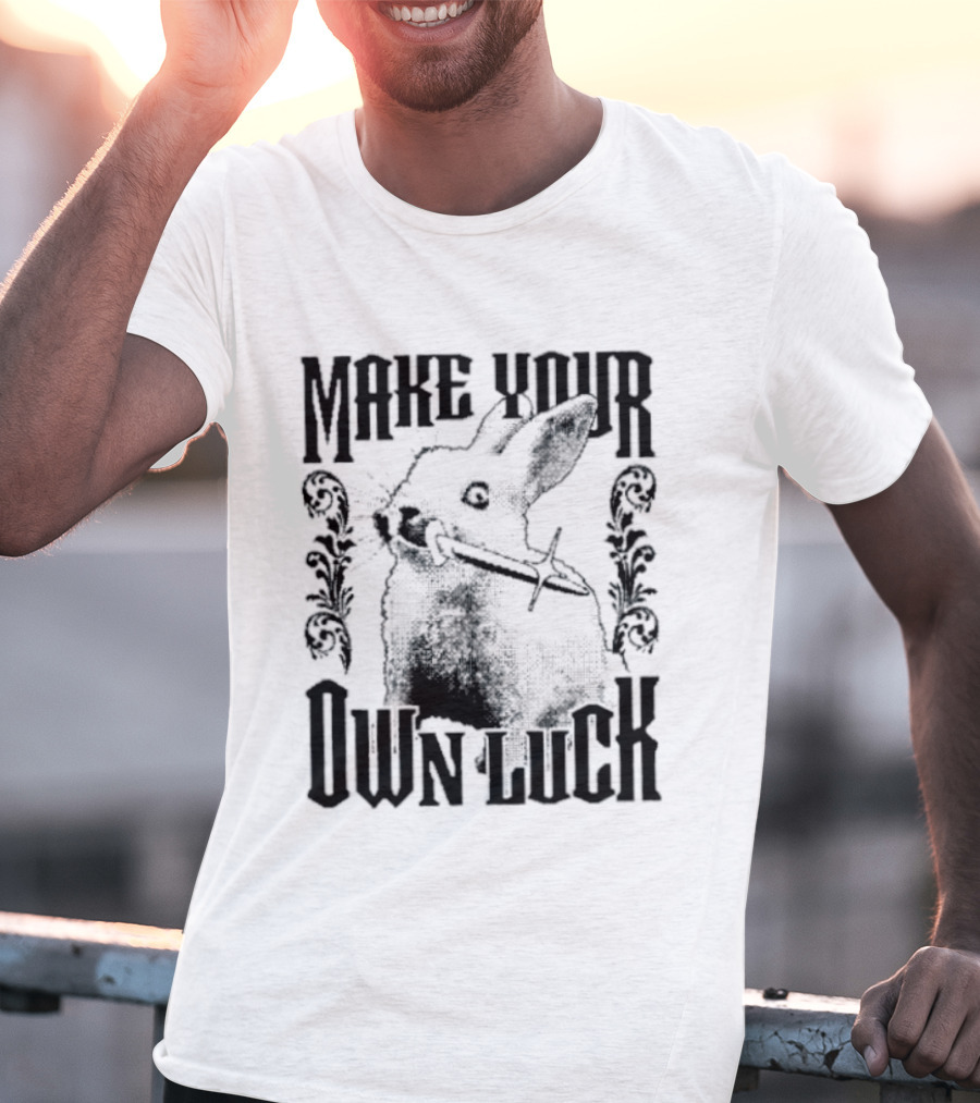 Make Your Own Luck Rabbit Knife T-Shirt