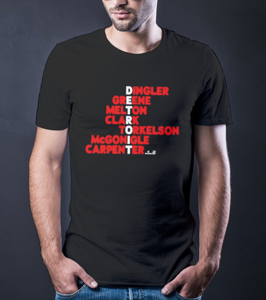 Detroit Torkelson Greene Carpenter Clark Baseball Roster Names T-Shirt