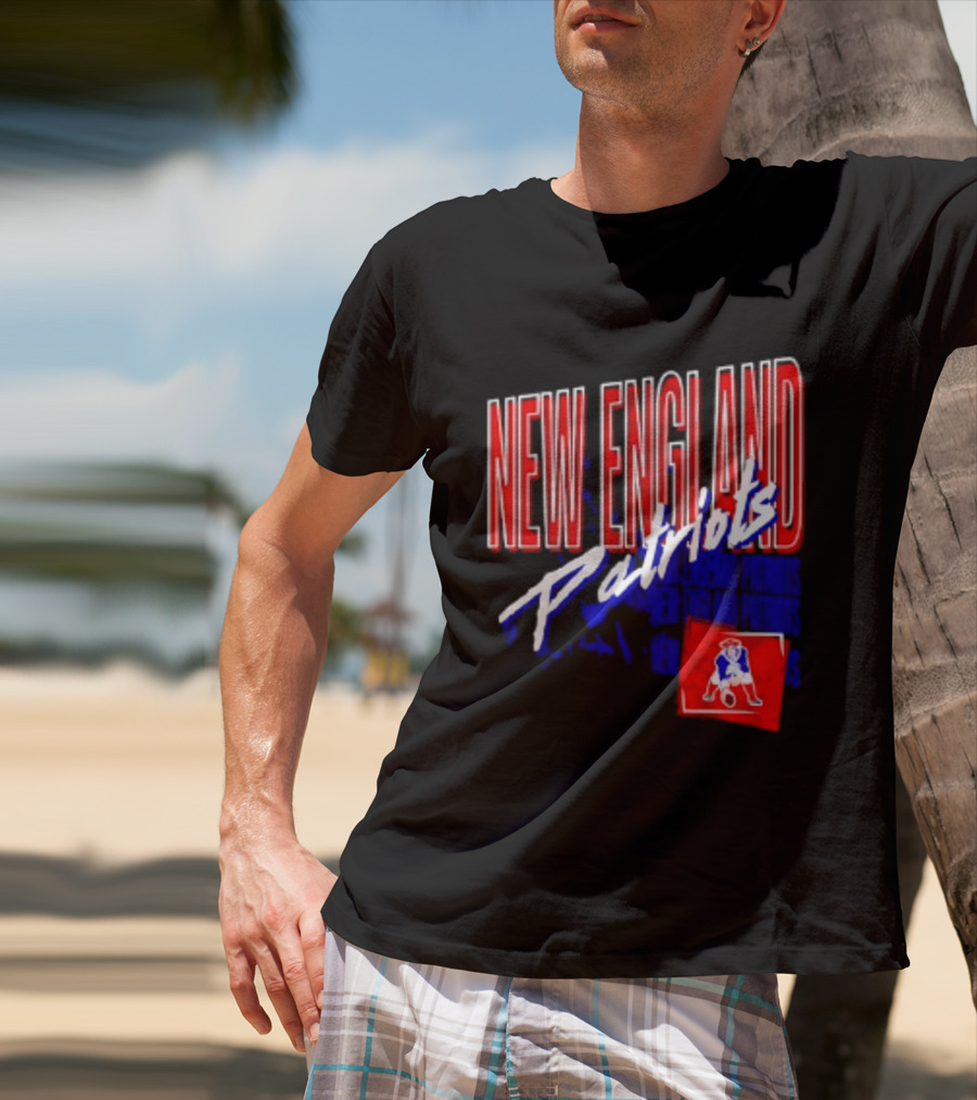 New England Patriots Red White Team Sports T-Shirt