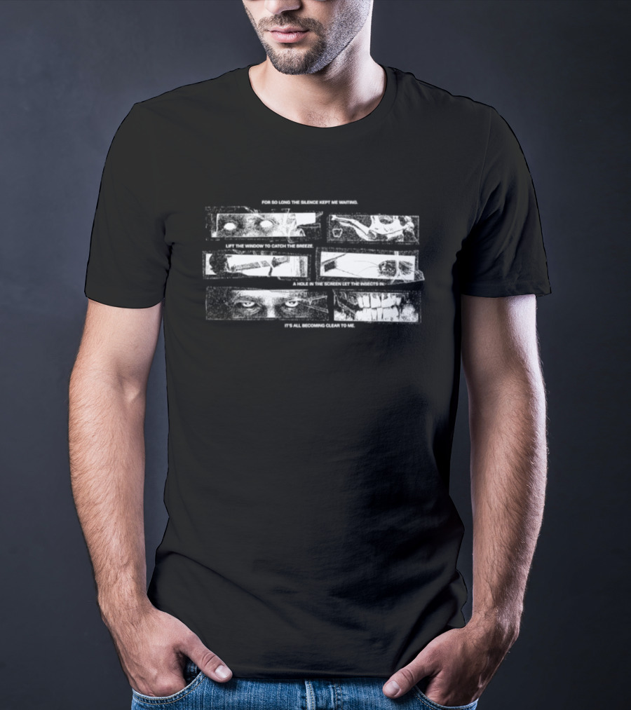 For So Long The Silence Kept Me Waiting Lift The Window To Catch The Breeze Grunge Brick Wall T-Shirt