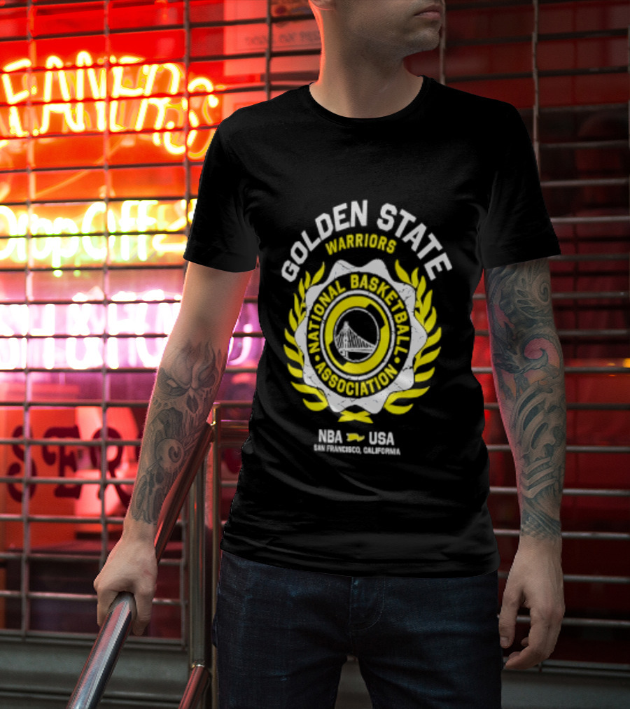 Golden State Warriors NBA USA National Basketball Association Laurel Crest Flocking 2026 San Francisco California T-Shirt