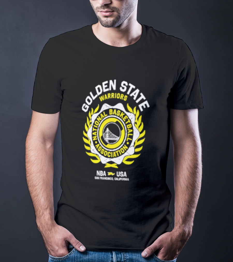 Golden State Warriors NBA USA National Basketball Association Laurel Crest Flocking 2026 San Francisco California T-Shirt