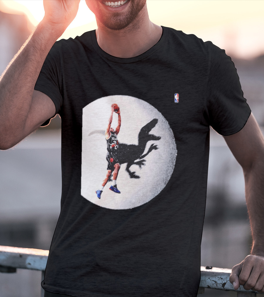 Kawhi Leonard Toronto Raptors Shadow Dunk With Raptor Silhouette Basketball T-Shirt