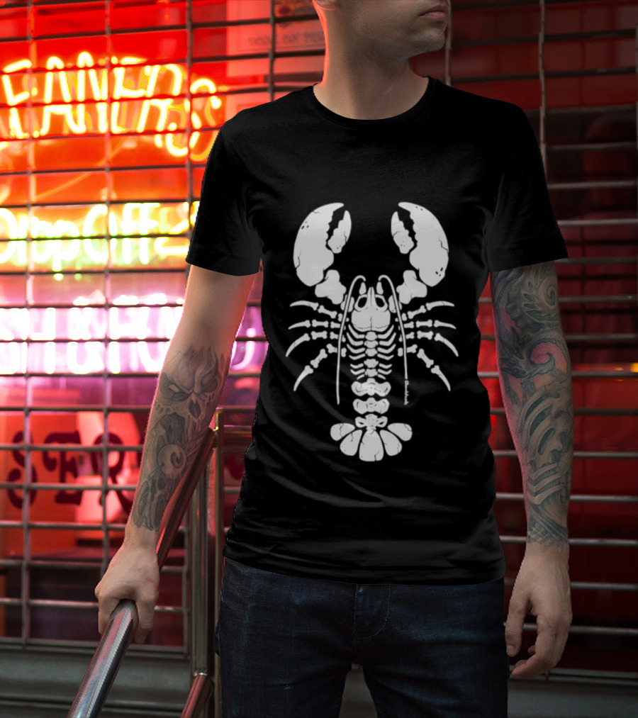 Lobstah Skeleton Halloween Lobster Bones T-Shirt
