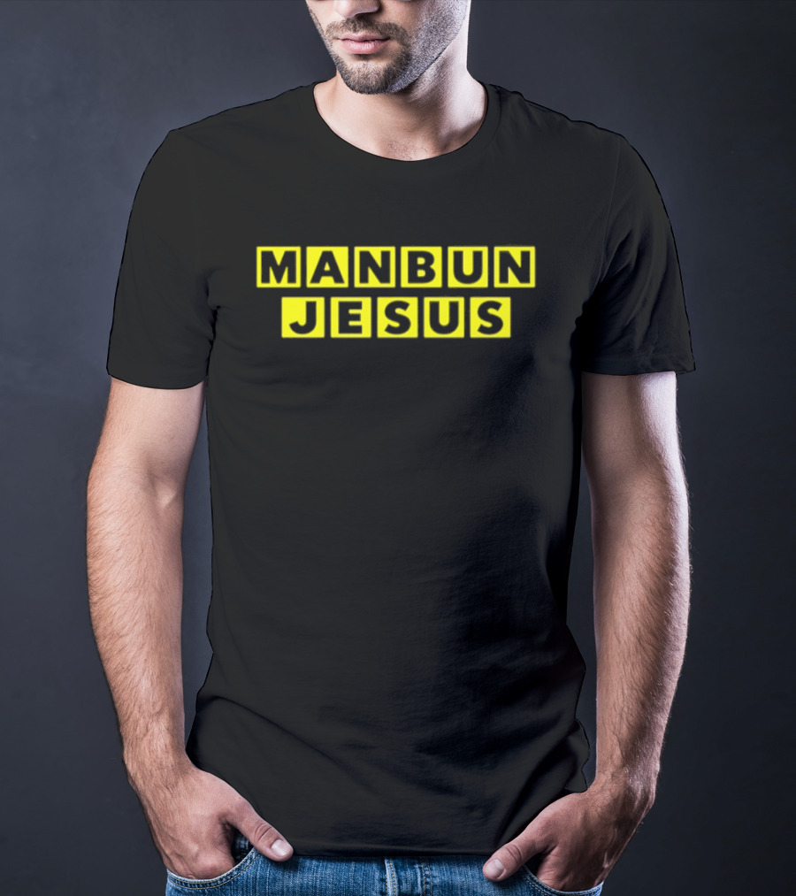 Manbun Jesus MBJaffle House Iconic Yellow T-Shirt