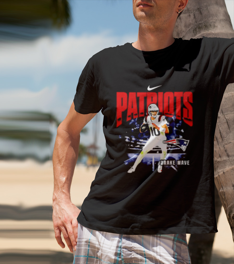Nike Patriots Drake Maye Football Player Max90 T-Shirt
