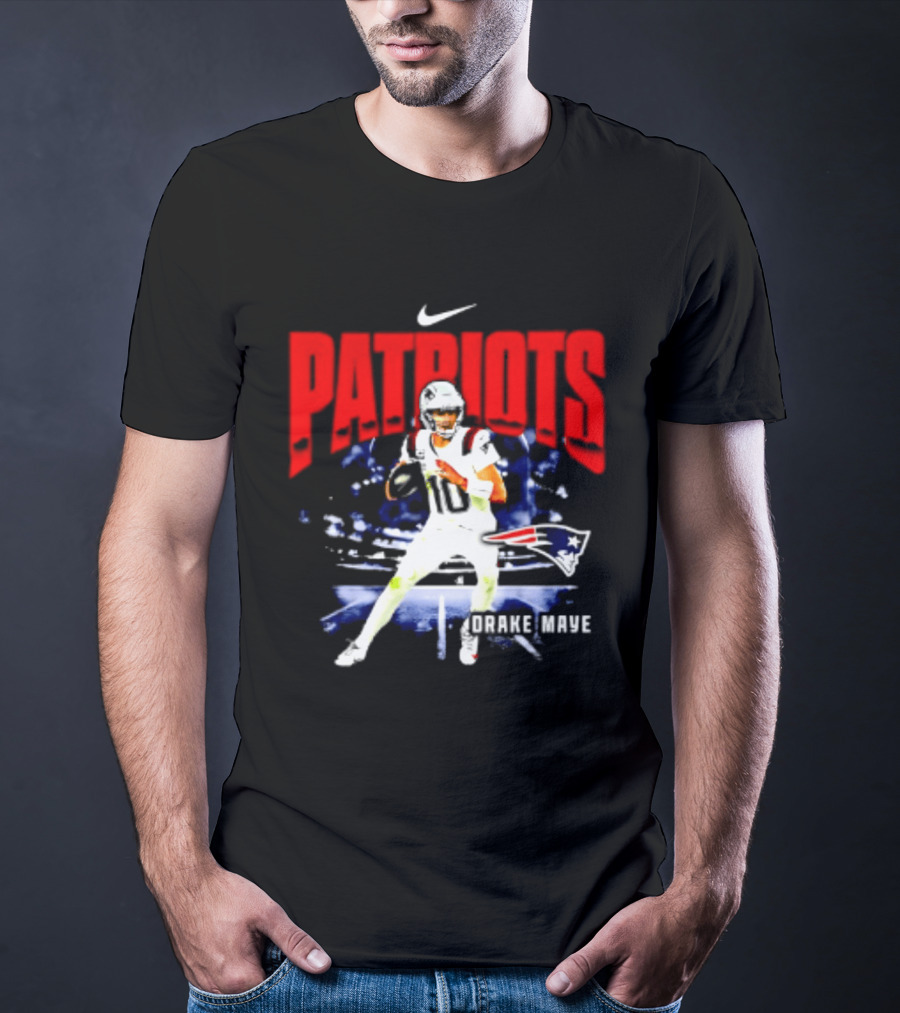 Nike Patriots Drake Maye Football Player Max90 T-Shirt