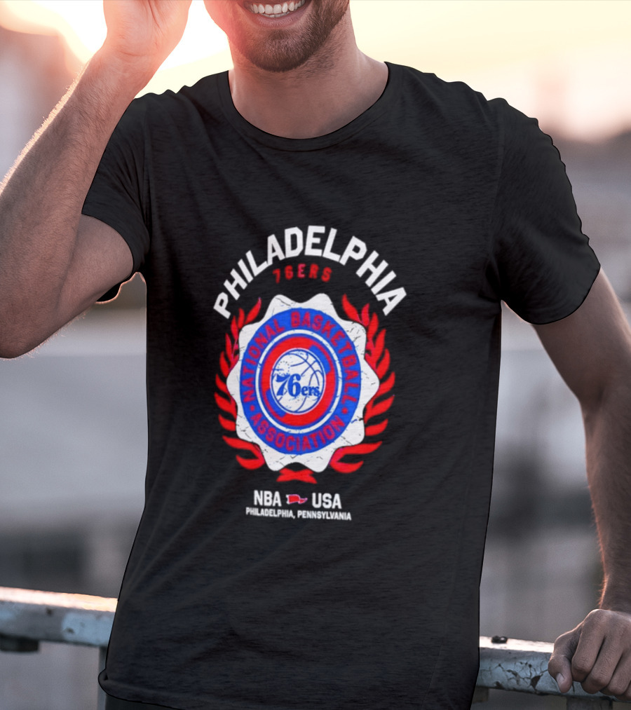 Philadelphia 76ers NBA USA National Basketball Association Laurel Crest 2026 T-Shirt