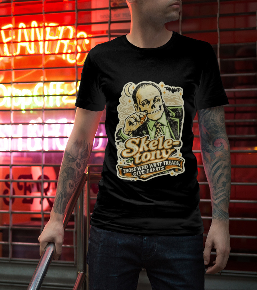 Skele Tony Soprano Those Who Want Treats Give Treats T-Shirt