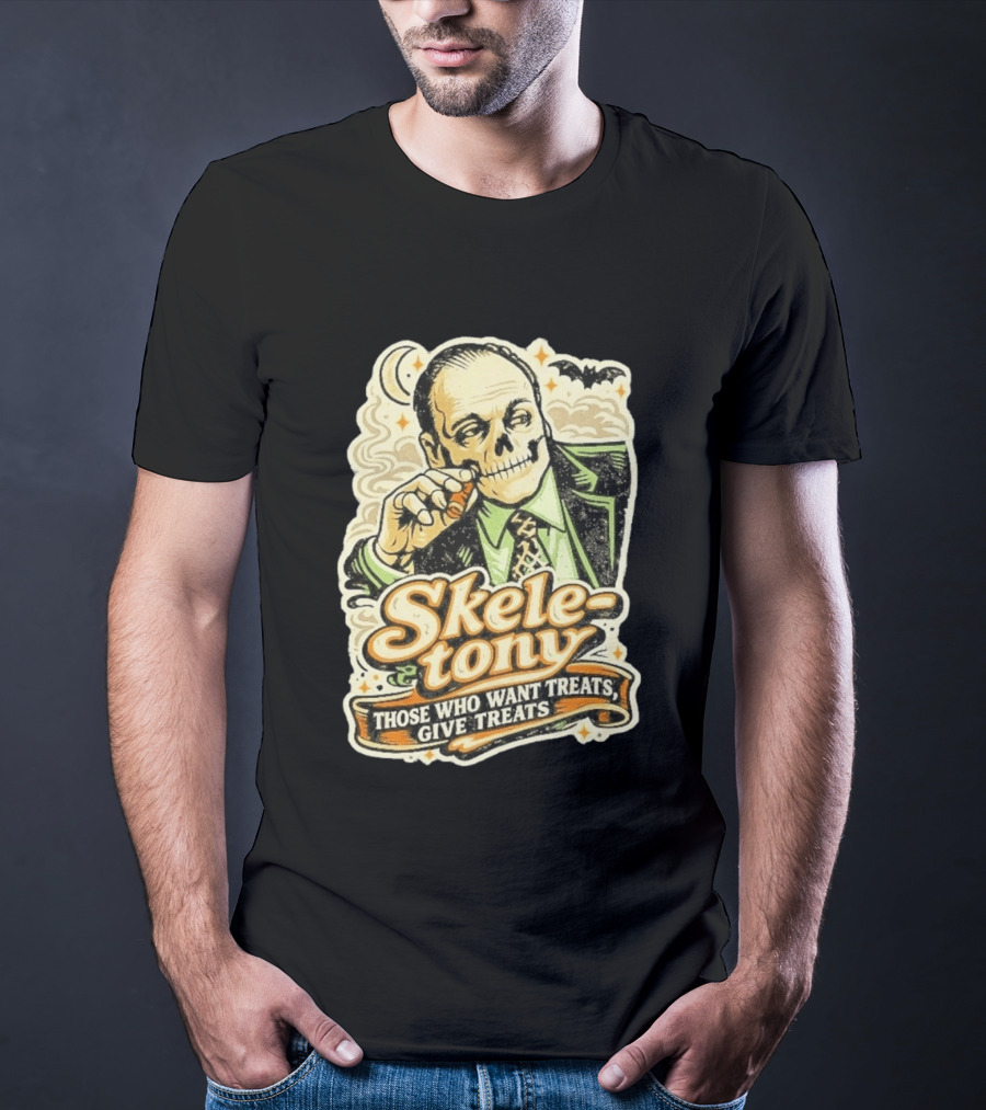 Skele Tony Soprano Those Who Want Treats Give Treats T-Shirt