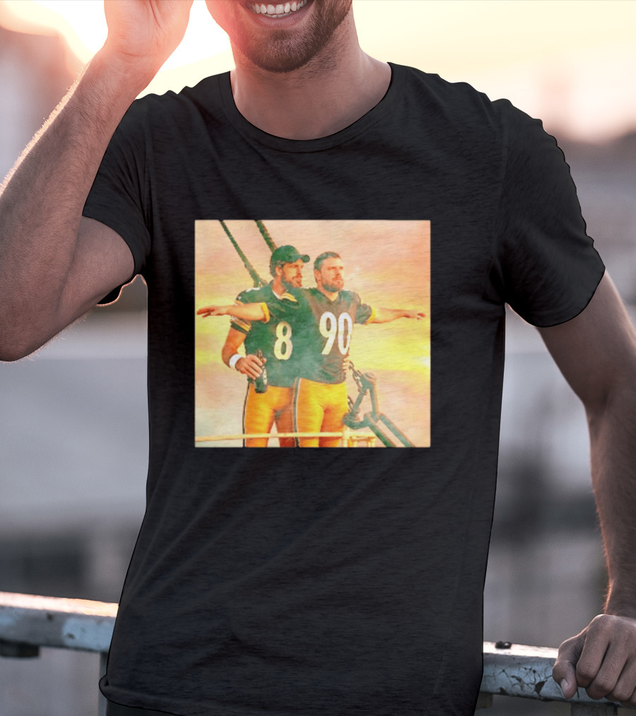 Aaron Rodgers TJ Watt Pittsburgh Steelers Titanic Crossover 8 90 T-Shirt