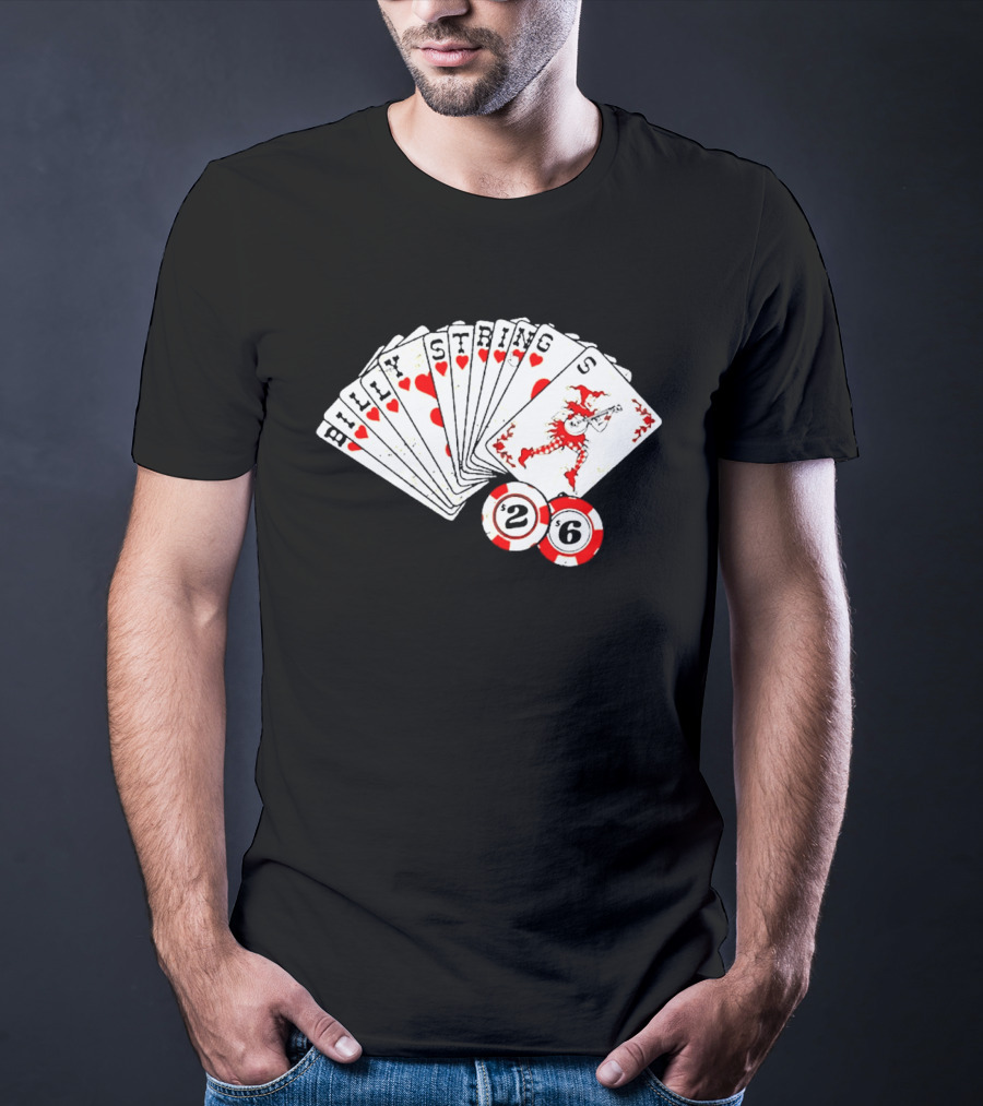 Billy Strings Fall 2026 Playing Cards Design By Miles Koldweyn With Poker Chips And Red Dragon T-Shirt