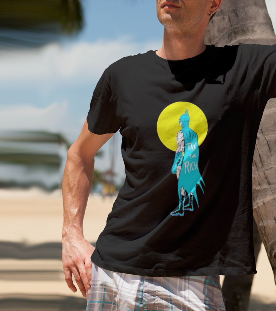 Tax The Rich Batman Yellow Moon T-Shirt