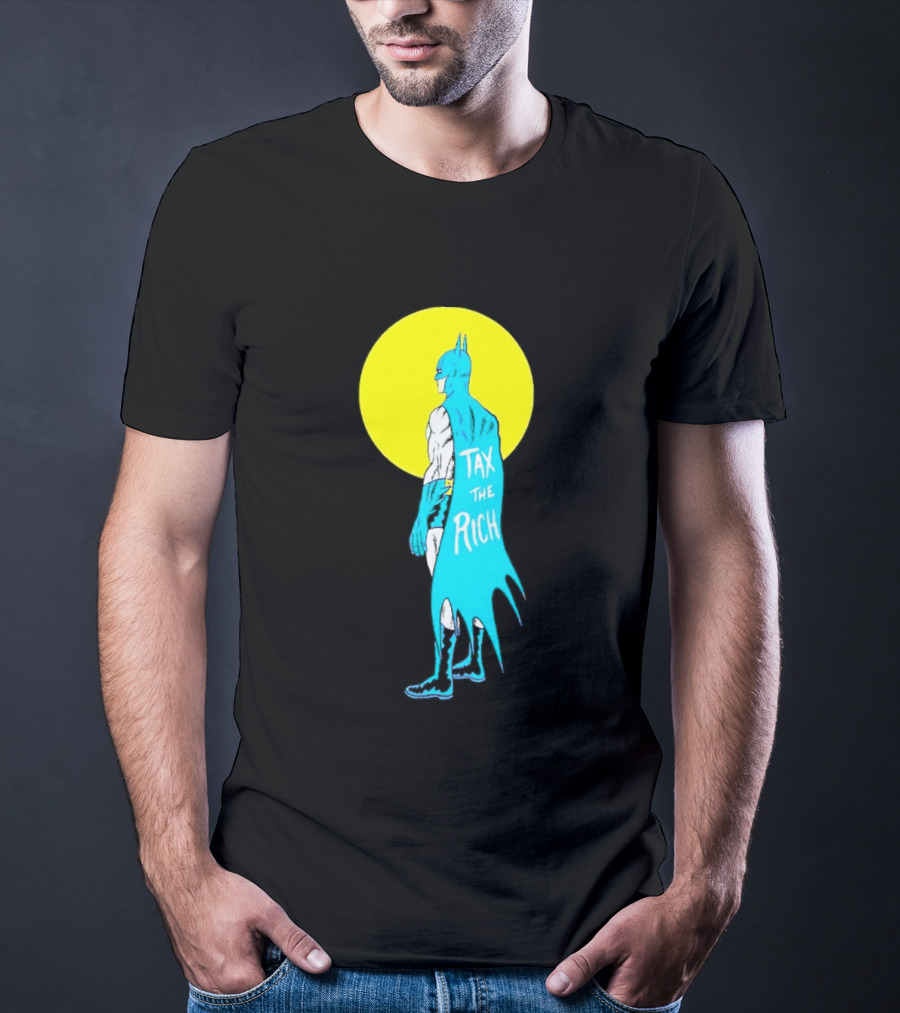 Tax The Rich Batman Yellow Moon T-Shirt