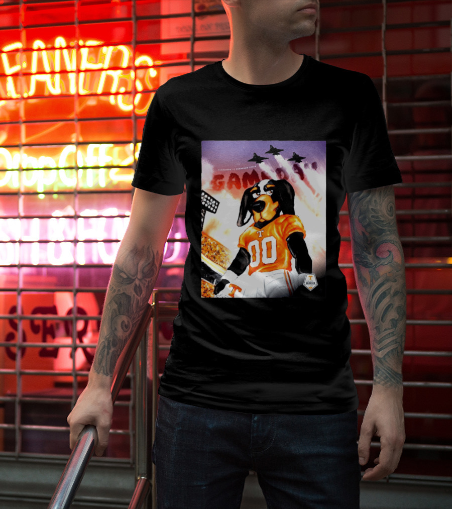 Tennessee Volunteers Smokey 00 Game Day Jets Flyover Stadium Lights T-Shirt