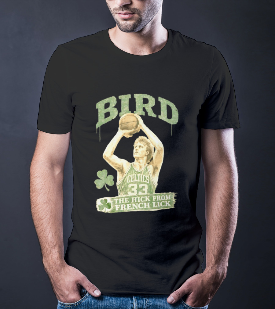 Larry Bird Celtics 33 The Hick From French Lick Basketball Legend T-Shirt