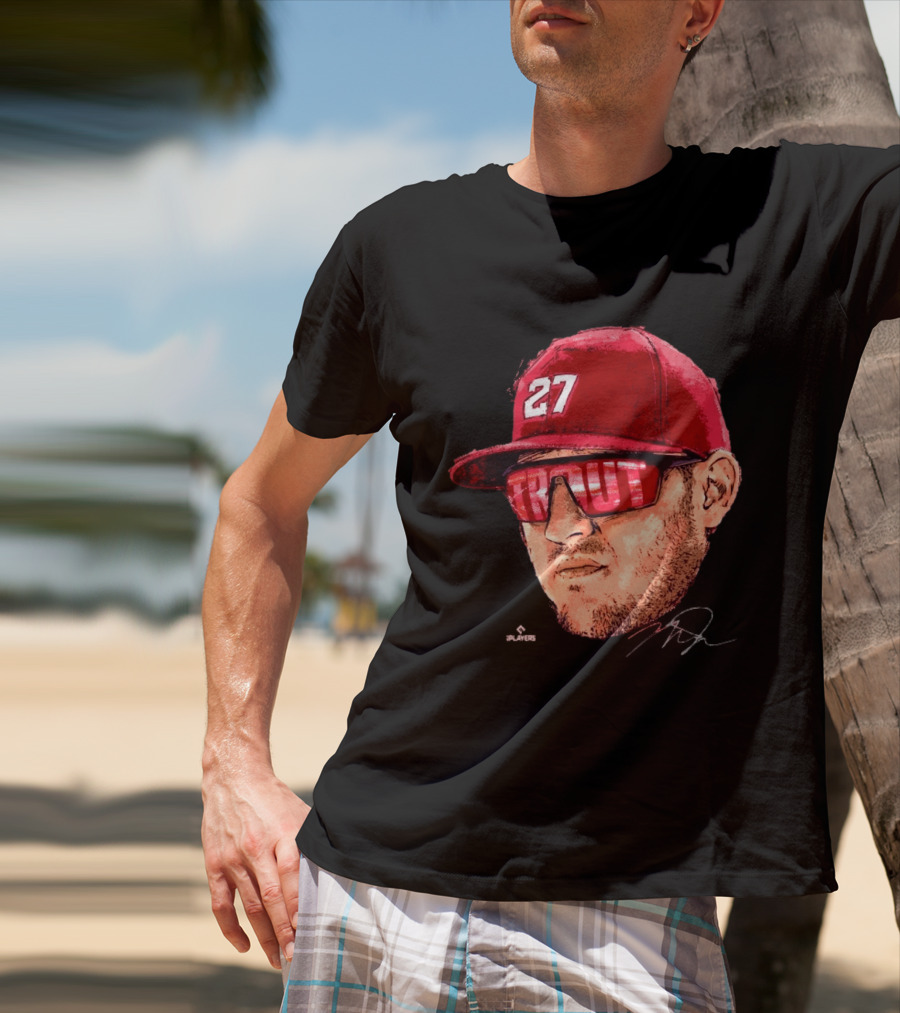 Mike Trout Los Angeles 27 Hat Reflective Sunglasses T-Shirt