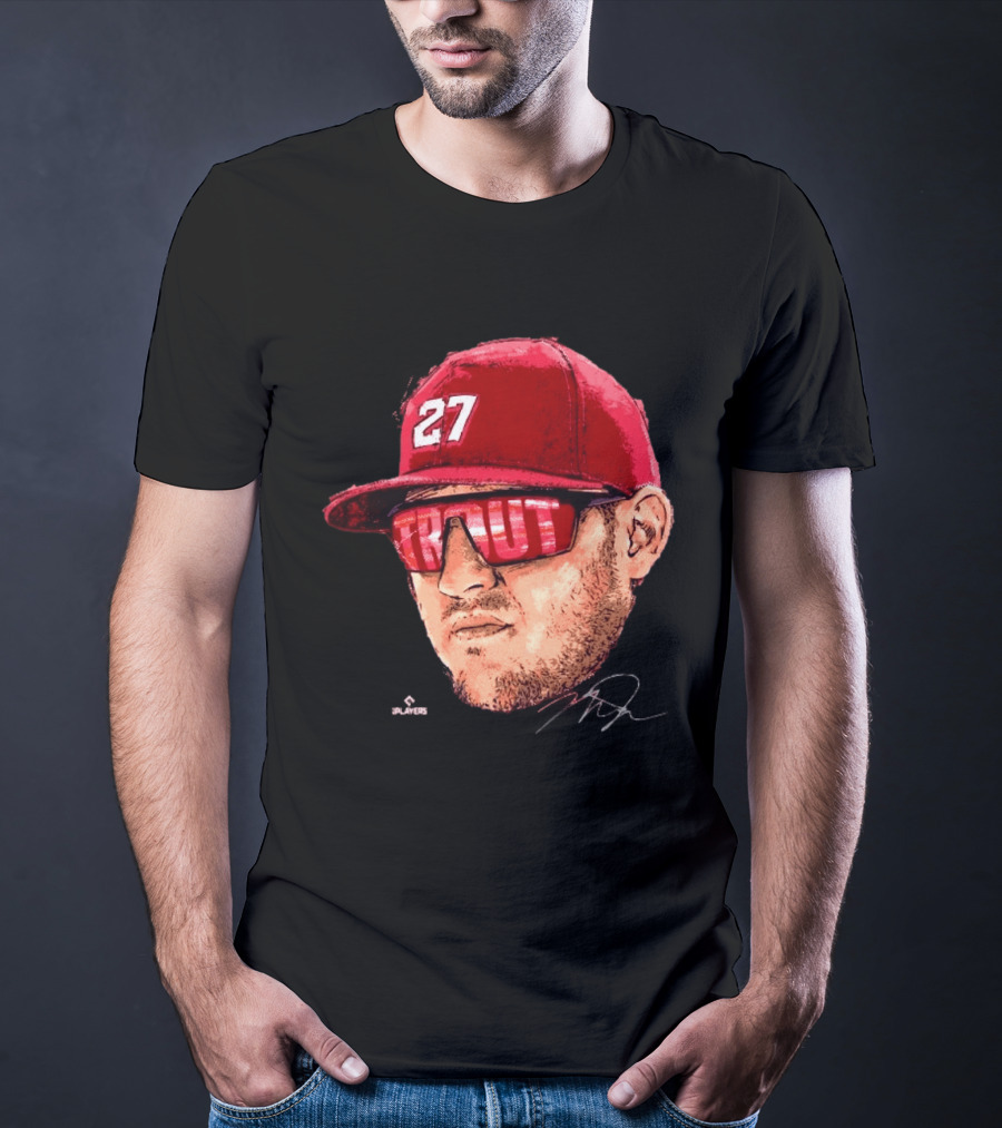 Mike Trout Los Angeles 27 Hat Reflective Sunglasses T-Shirt