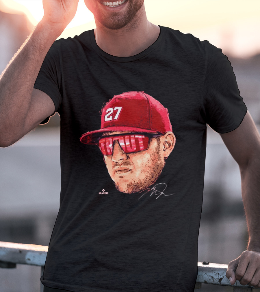Mike Trout Los Angeles 27 Hat Reflective Sunglasses T-Shirt