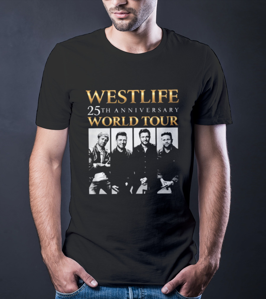 Westlife 25th Anniversary World Tour 2026 Schedule T-Shirt