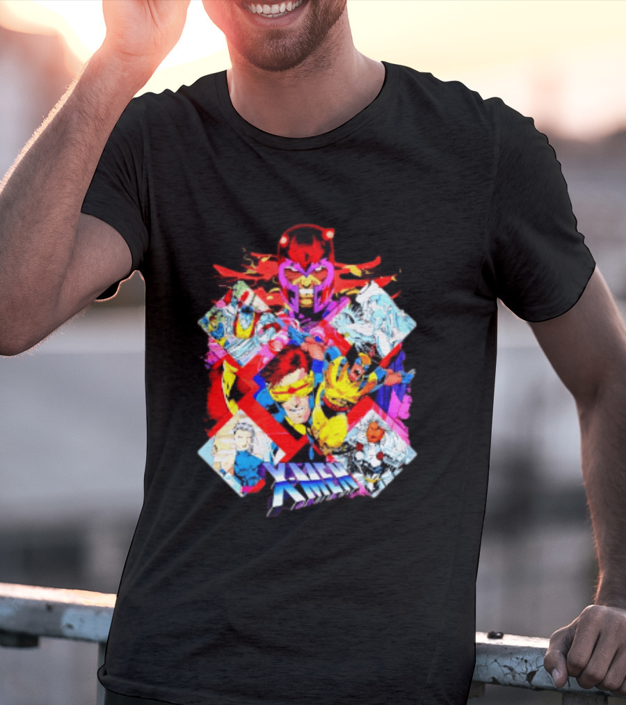X Men Magneto Wolverine Cyclops Storm Colossus Marvel Comics Action Adventure T-Shirt
