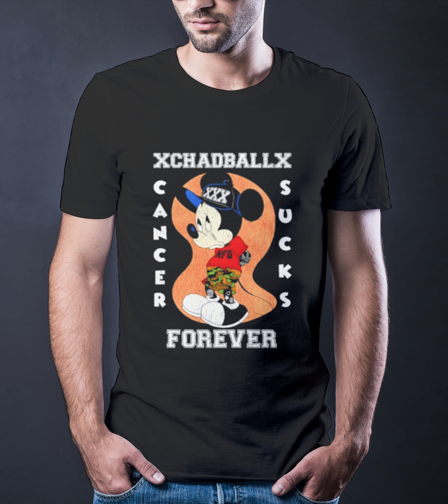 Xchadballx Cancer Sucks Forever Mickey Mouse Camo T-Shirt