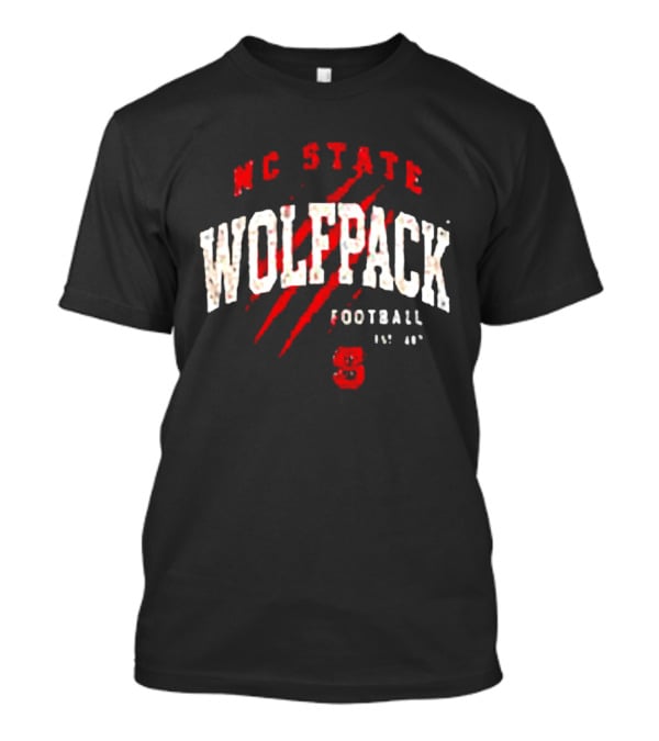 NC State Wolfpack Football Scratch Mark Est 89 T-Shirt