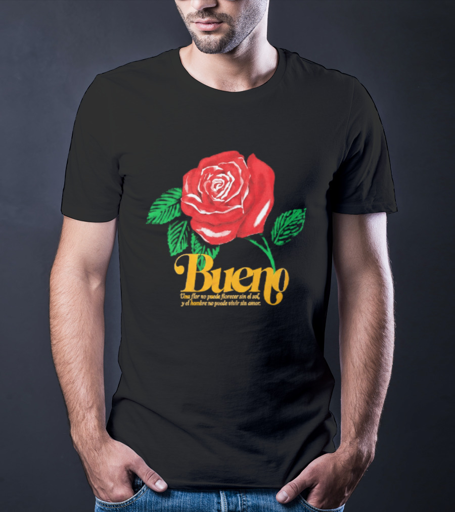 Quenton Jackson Bueno Red Rose Flower T-Shirt