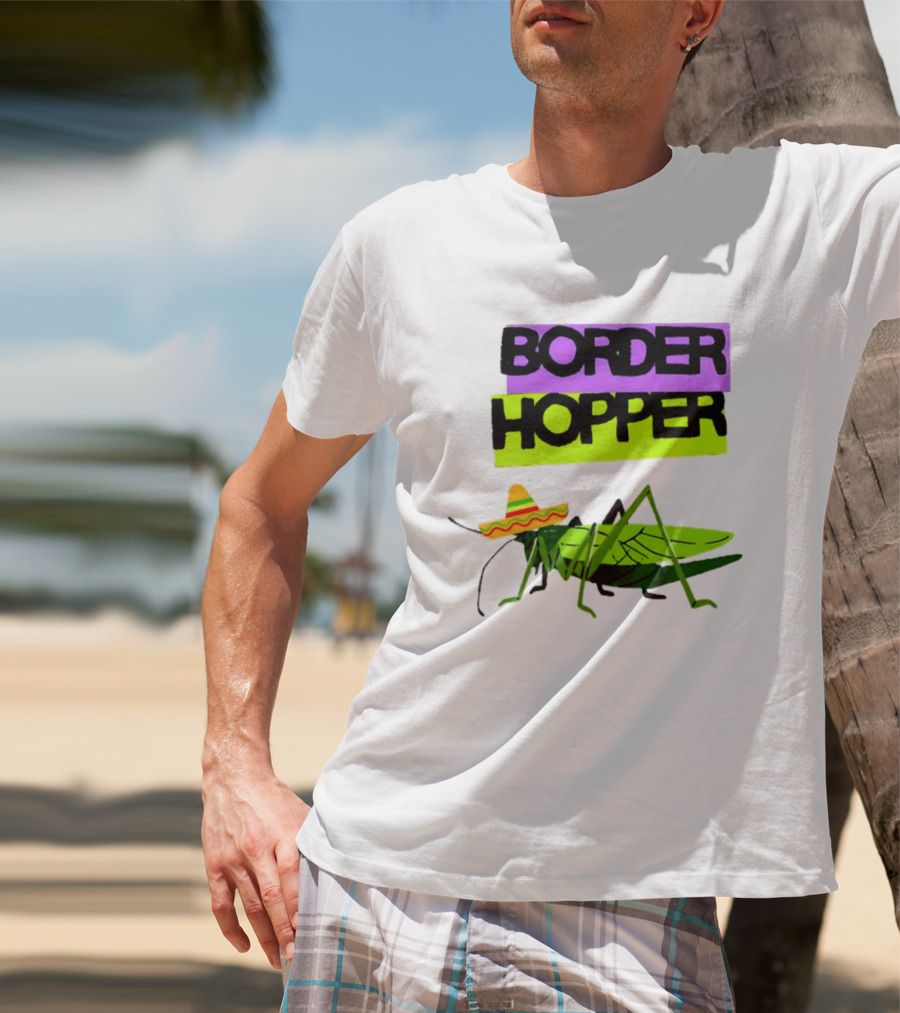 Border Hopper Sombrero Grasshopper T-Shirt