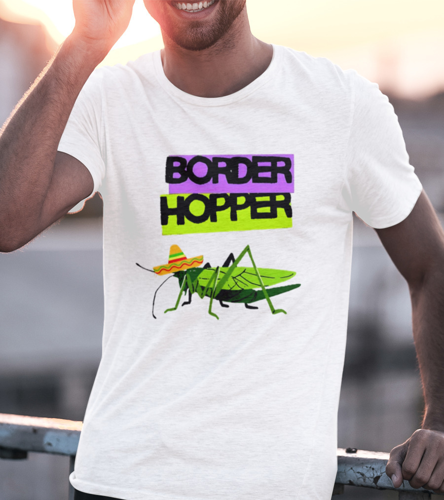 Border Hopper Sombrero Grasshopper T-Shirt
