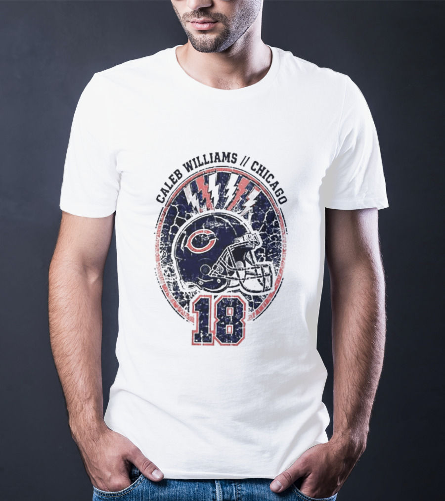 Caleb Williams Chicago Football Helmet 18 Gridiron T-Shirt