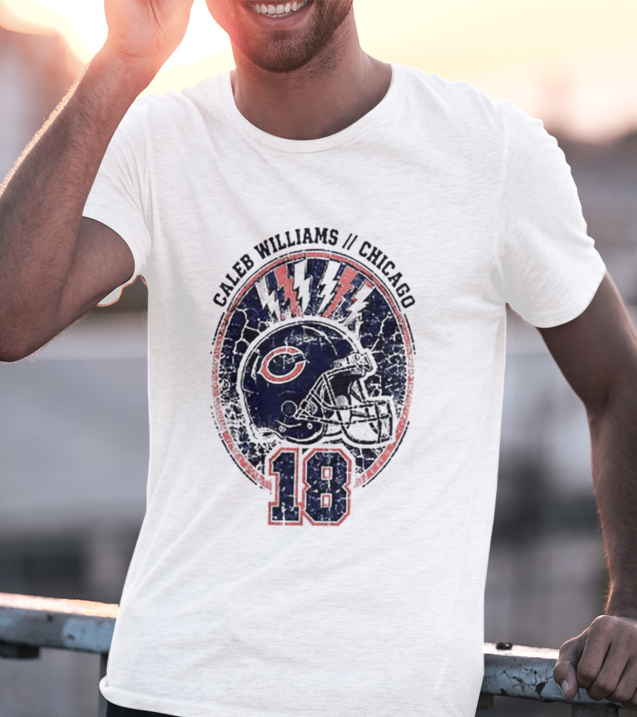 Caleb Williams Chicago Football Helmet 18 Gridiron T-Shirt