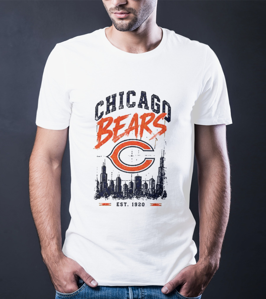 Chicago Bears Est 1920 Skyline Football City T-Shirt