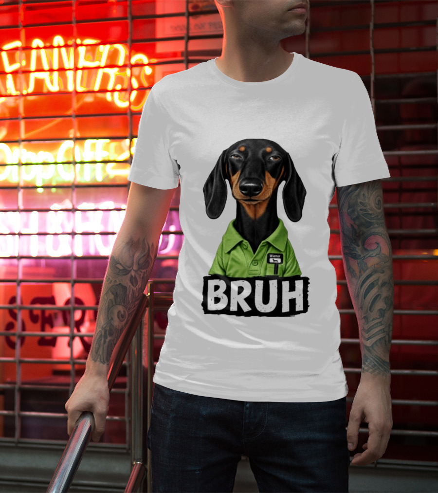 Dachshund Wiener Bruh Funny Dog Meme T-Shirt