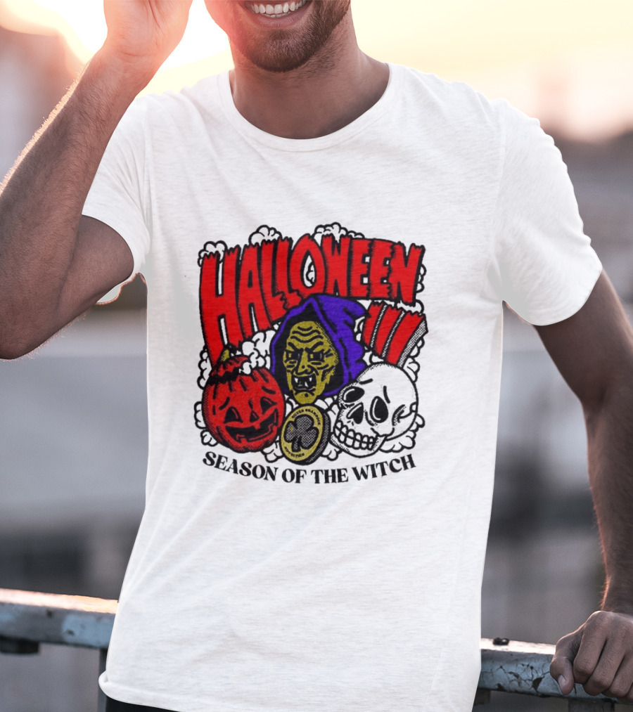 Halloween Season Of The Witch Pumpkin Skull T-Shirt