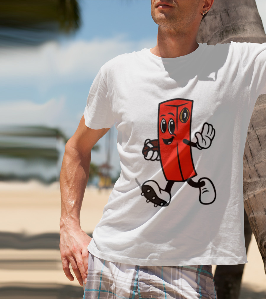 Perry Pylon Football Character With Cigar Walking T-Shirt