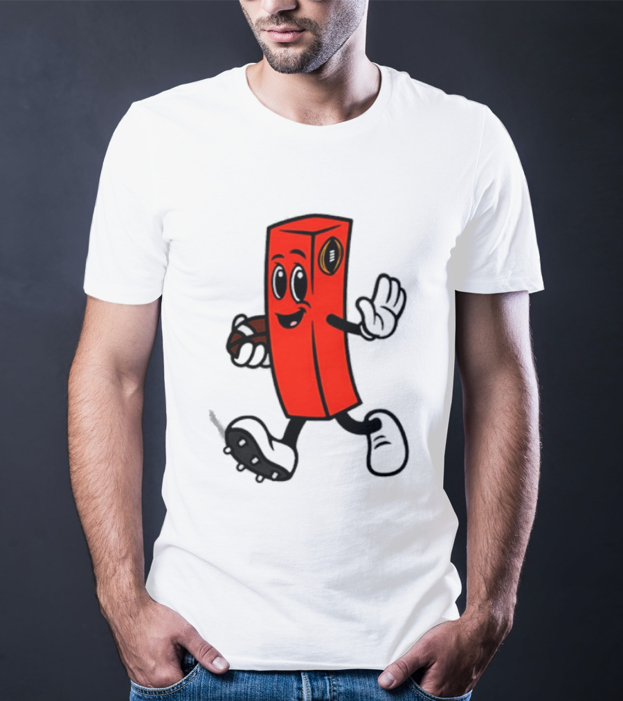 Perry Pylon Football Character With Cigar Walking T-Shirt