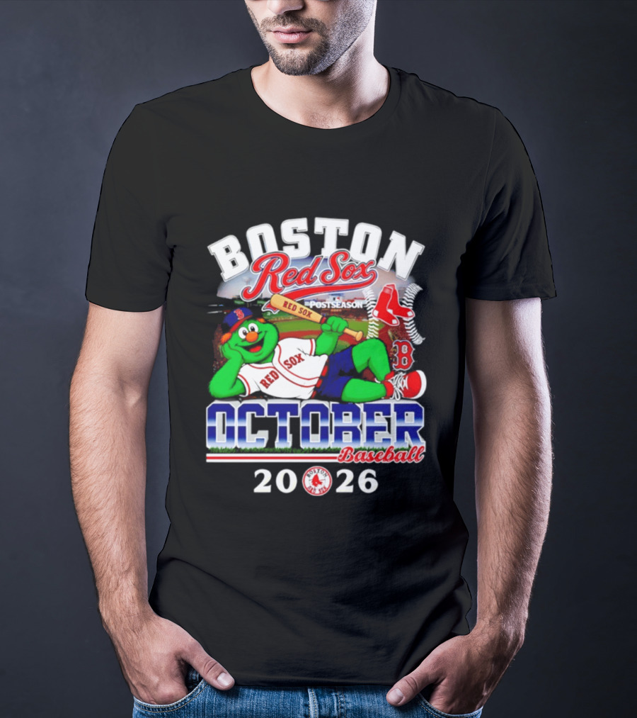 Boston Red Sox 2026 October Postseason Baseball T-Shirt