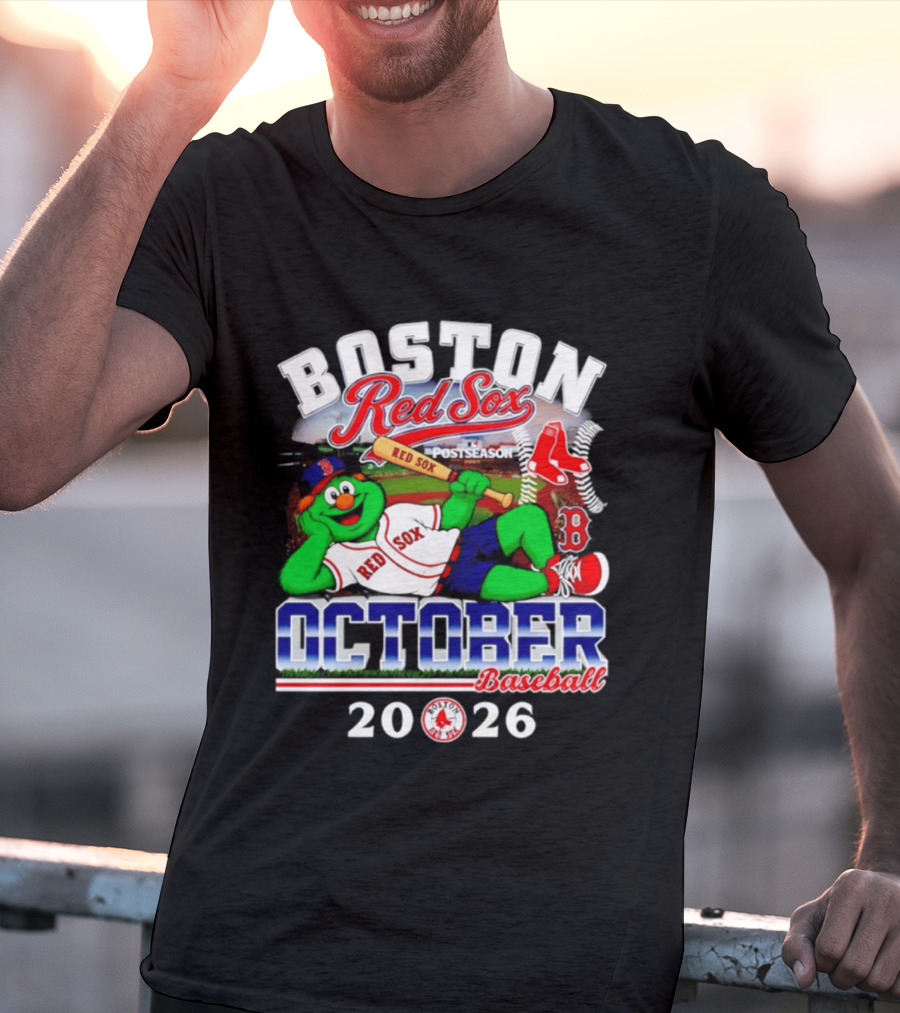 Boston Red Sox 2026 October Postseason Baseball T-Shirt