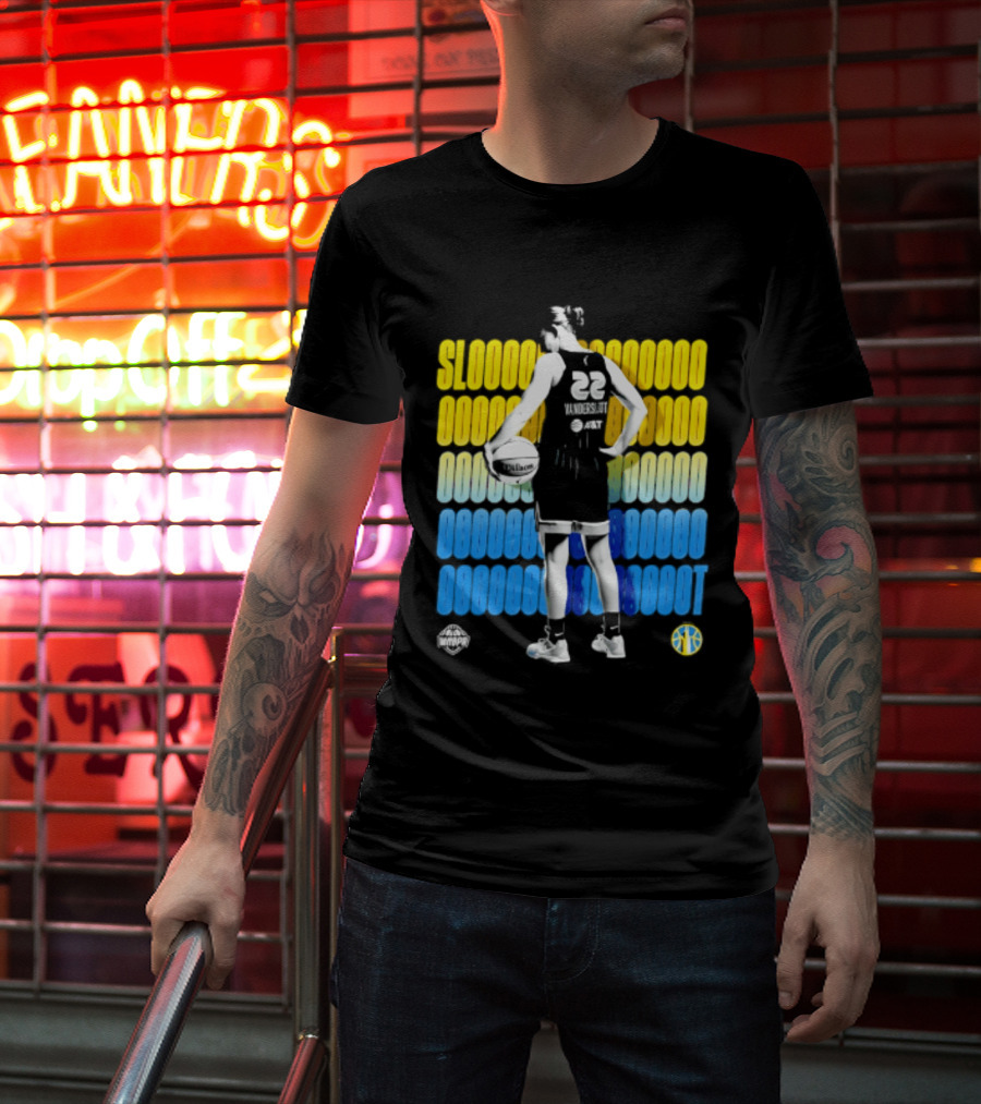 Chicago Sky Courtney Vandersloot Slooty 22 Blue Yellow Basketball T-Shirt