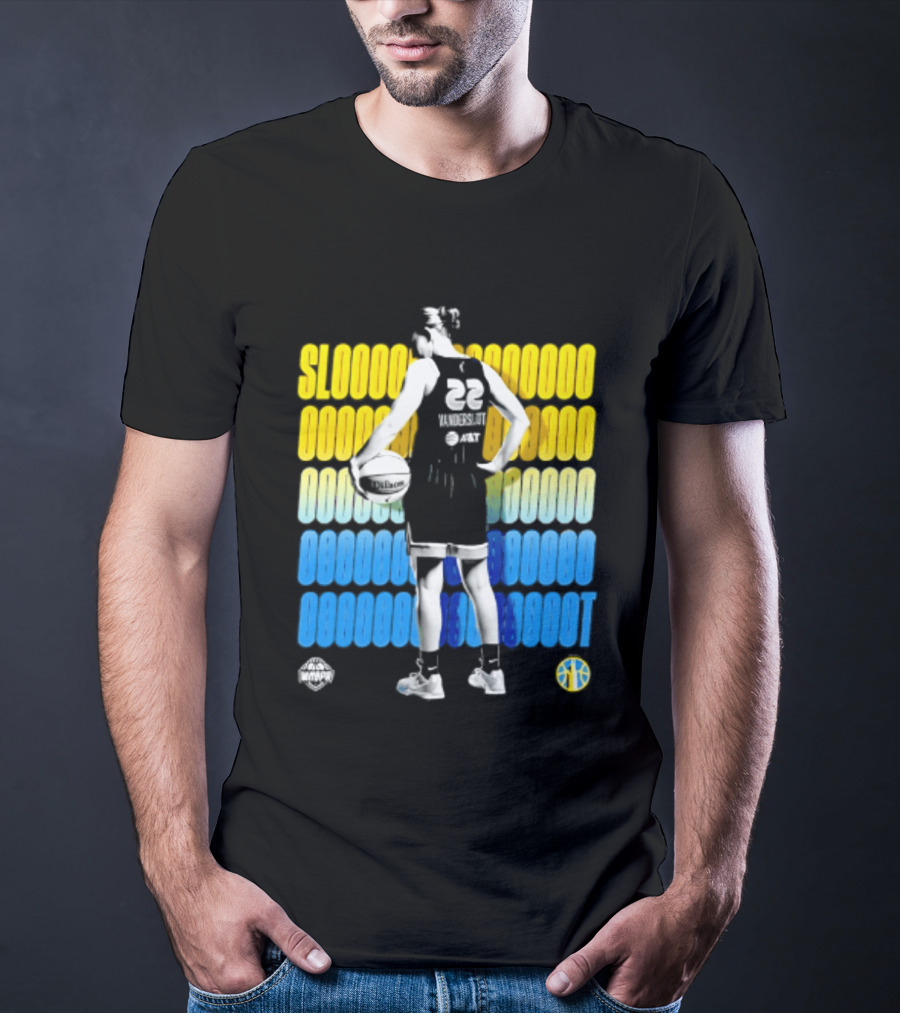 Chicago Sky Courtney Vandersloot Slooty 22 Blue Yellow Basketball T-Shirt