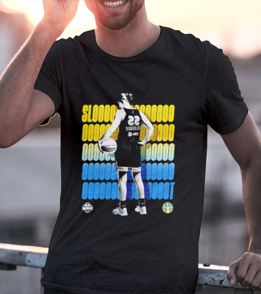 Chicago Sky Courtney Vandersloot Slooty 22 Blue Yellow Basketball T-Shirt