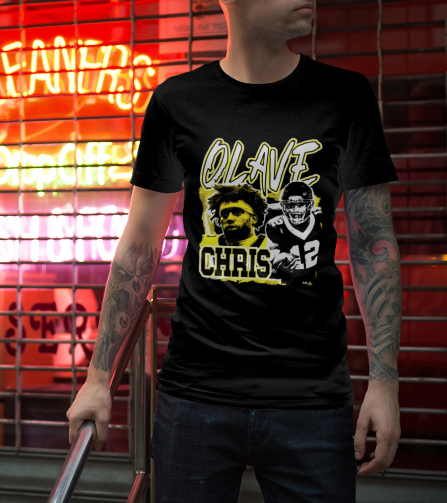 Chris Olave 12 New Orleans Saints Football Player Two Sided T-Shirt